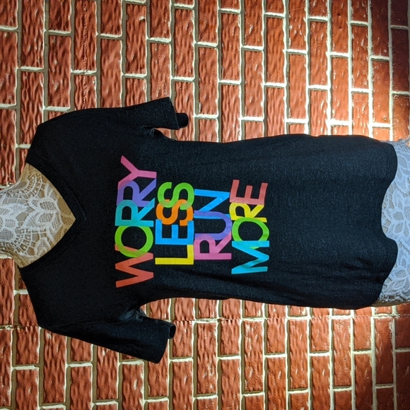 Worry Less Run More tshirt - Picture 1 of 3